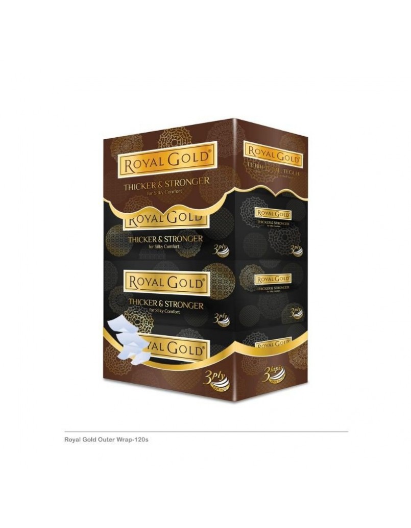 ROYAL GOLD BOX TISSUE(COLOUR) 4 X120'S