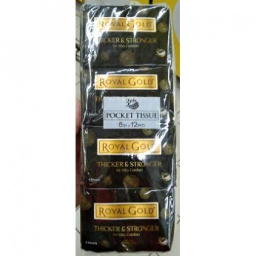 ROYAL GOLD POCKET TISSUE 12 X8SH