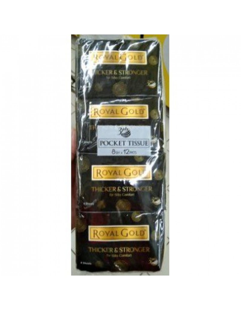 ROYAL GOLD POCKET TISSUE 12 X8SH