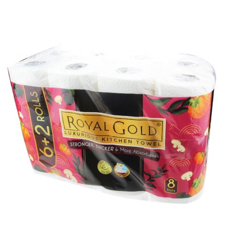 ROYAL GOLD KITCHEN TOWEL 6+2 X50SH