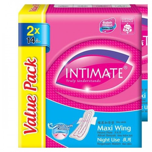 M82C INTIMATE NIGHT USE MAXI(WING) 2 X14PCS