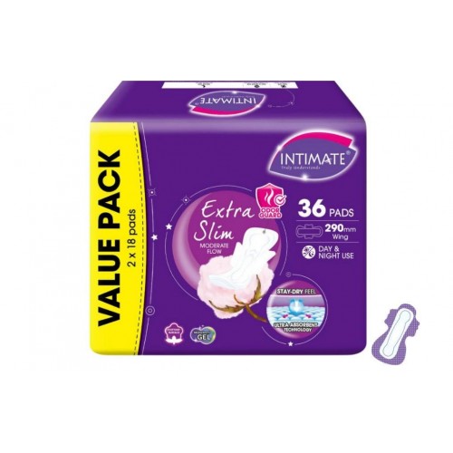 M137 INTIMATE EXTRA SLIM MODERATE FLOW 290MM - 36'S