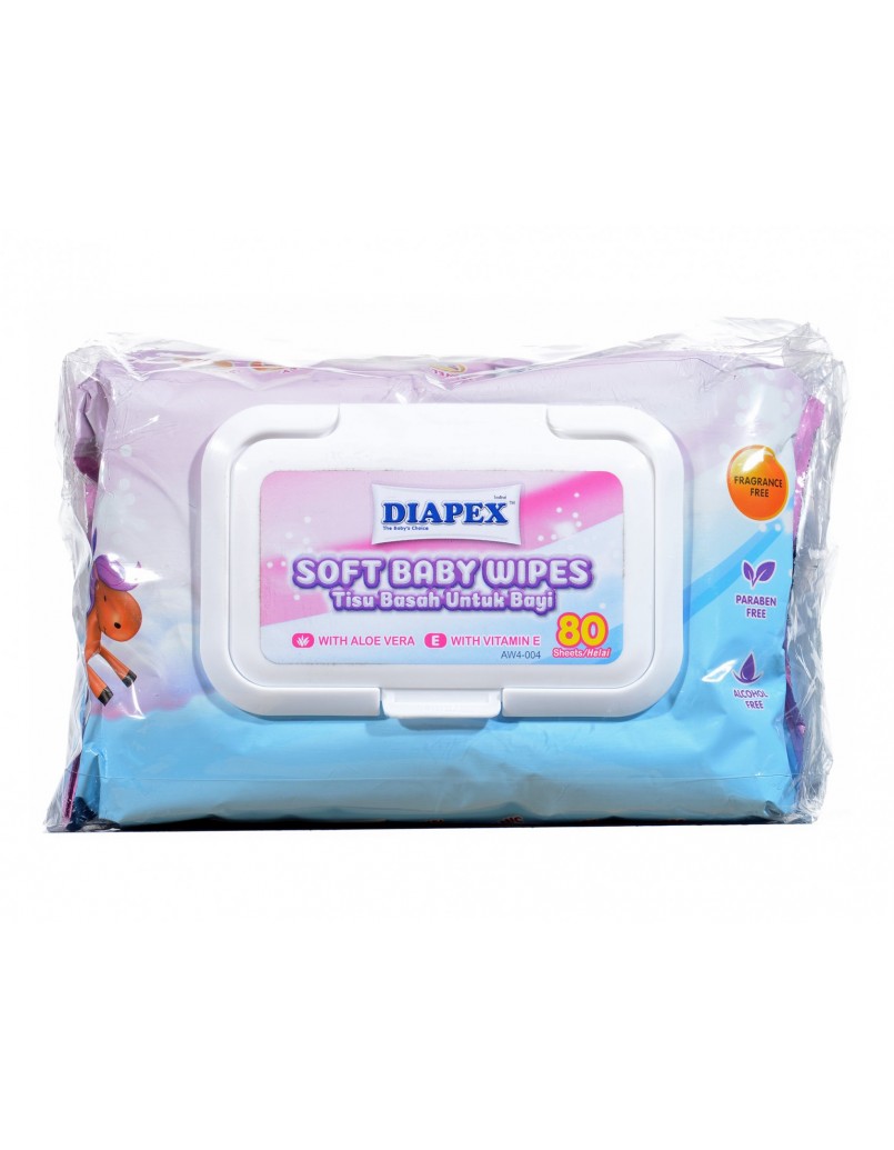 WD03 DIAPEX SOFT BABY WIPES 80'S