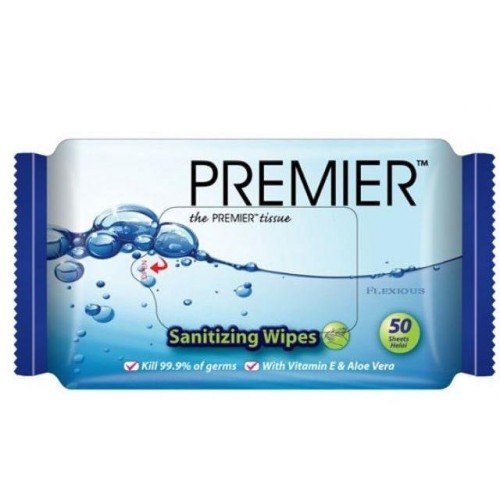 WR02 PREMIER SANITIZING WIPES 50'S