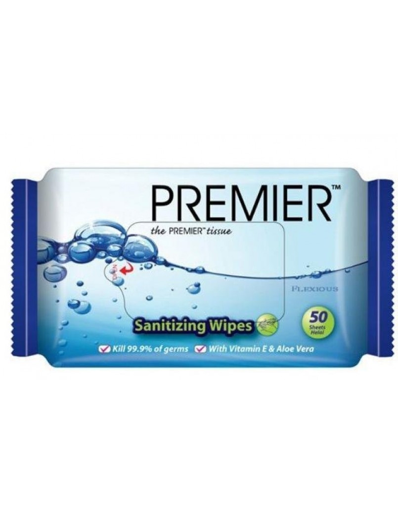 WR02 PREMIER SANITIZING WIPES 50'S