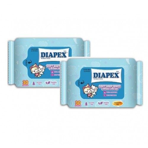 WF04 DIAPEX SOFT BABY WIPES(FRAGRANCE) 2 X30'S
