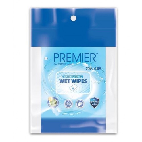 WR09 PREMIER SANITIZING WIPES 3 X10'S