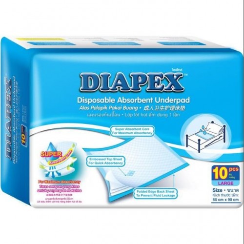 DIAPEX DISPOSABLE ABSORBENT UNDERPAD L10'S