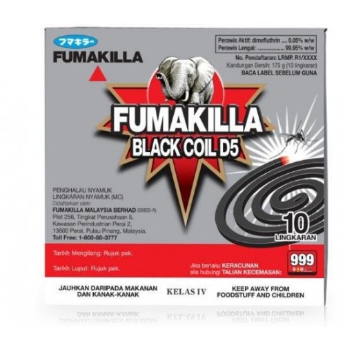 FUMAKILLA COIL-BLACK 10'S