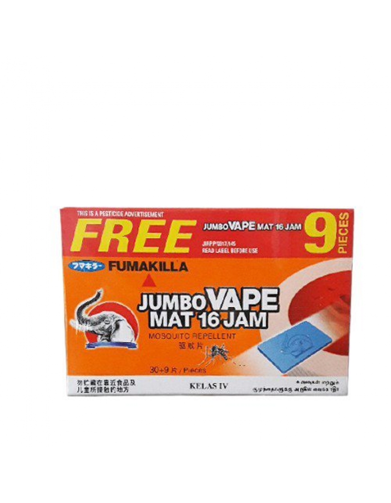 FUMAKILLA JUMBO VAPE MAT 16JAM 30+9'