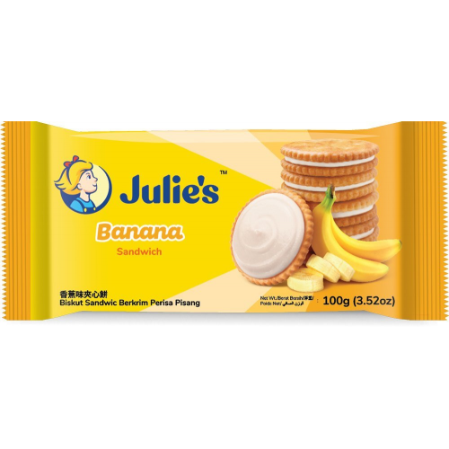 JULIE'S BANANA CREAM SANDWISH 126G