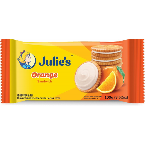 JULIE'S ORANGE CREAM SANDWISH 126G