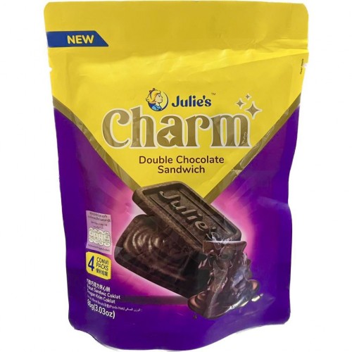 JULIE'S CHARM DOUBLE CHOCO SANDWISH 86G