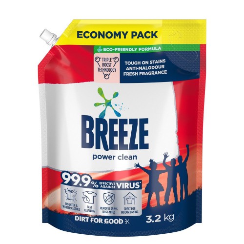 BREEZE LIQUID POWER CLEAN 3.2KG REFILL PACK