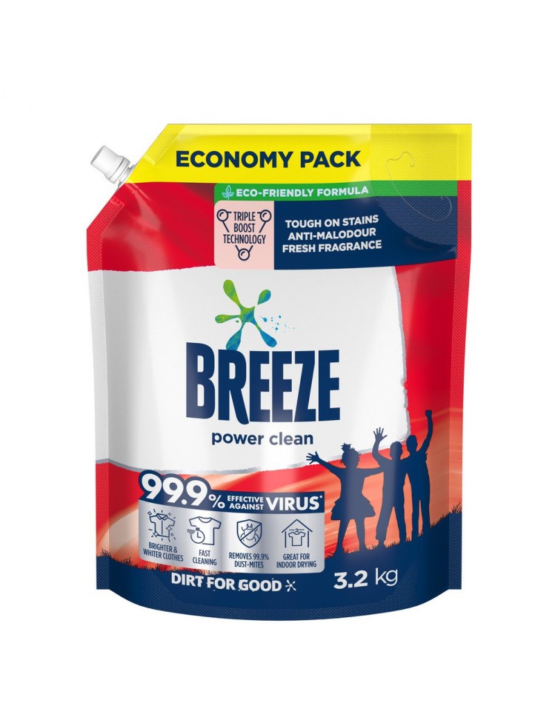 BREEZE LIQUID POWER CLEAN 3.2KG REFILL PACK