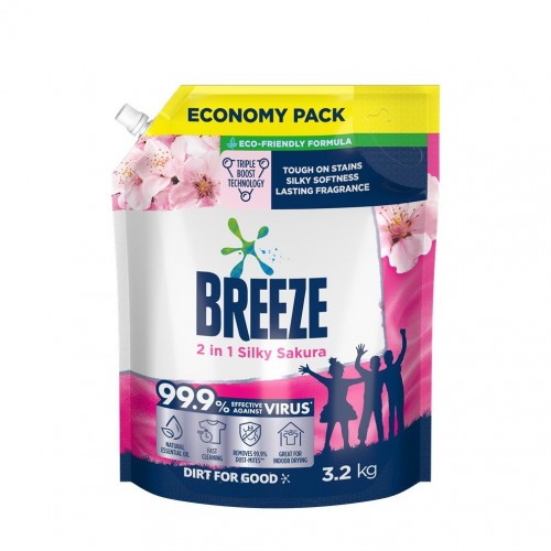 BREEZE LIQUID SILKY SAKURA 3.2KG REFILL PACK