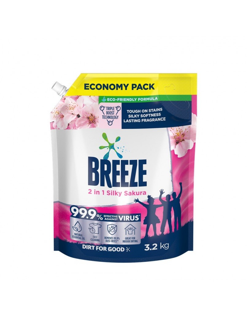 BREEZE LIQUID SILKY SAKURA 3.2KG REFILL PACK