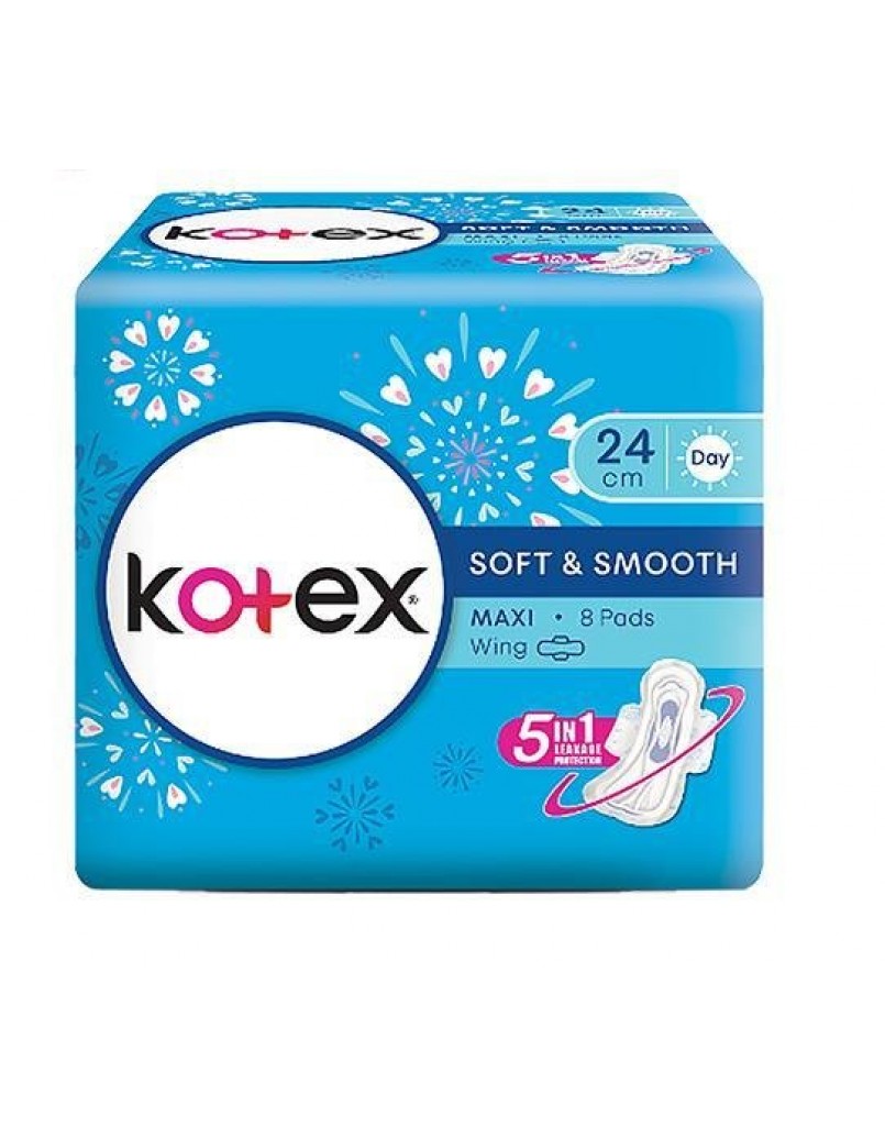 KOTEX S&S MAXI 24CM WING 8'S