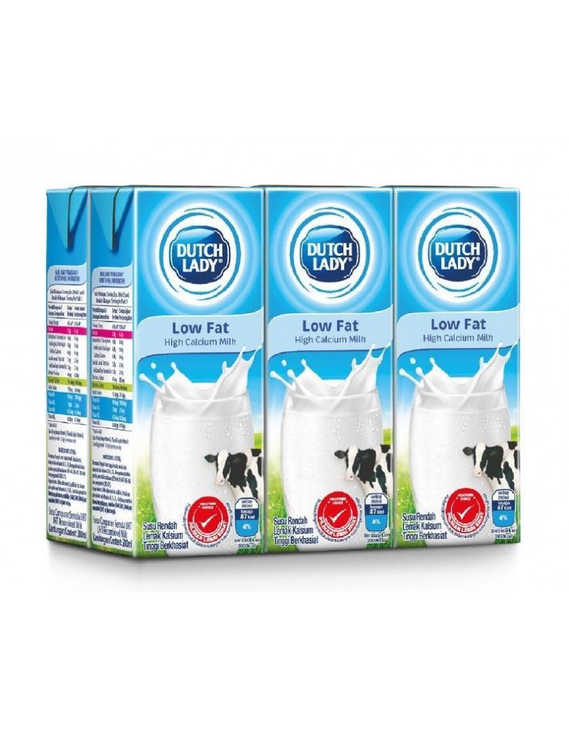 DUTCH LADY LOW FAT MILK 200ML