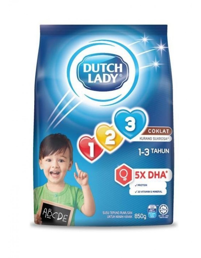 DUTCH LADY GUM 123 CHOC 900G