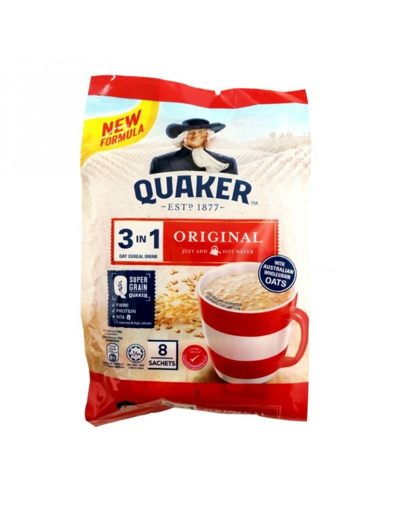 QUAKER 3IN1 OAT CEREAL(ORG) 8 X28G