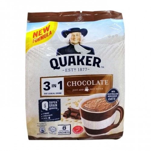 QUAKER 3IN1 OAT CEREAL(CHOCO) 8 X28G