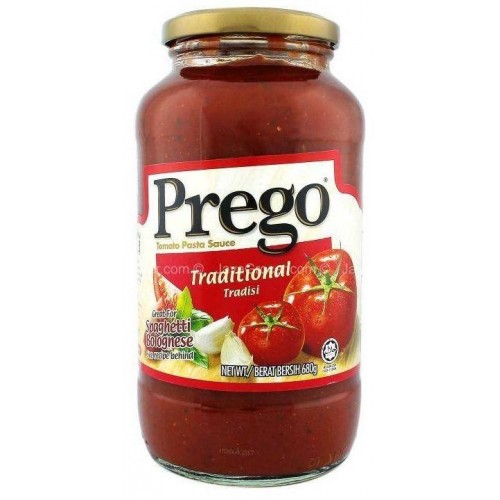 PREGO TRADITIONAL PASTA SAUCE 680G