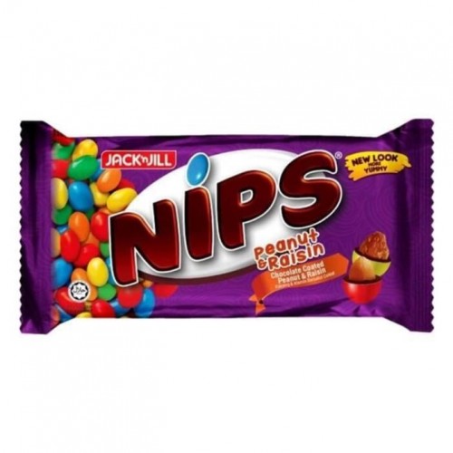 NIPS CHOC COATED(PEANUT&PAISIN) 85G