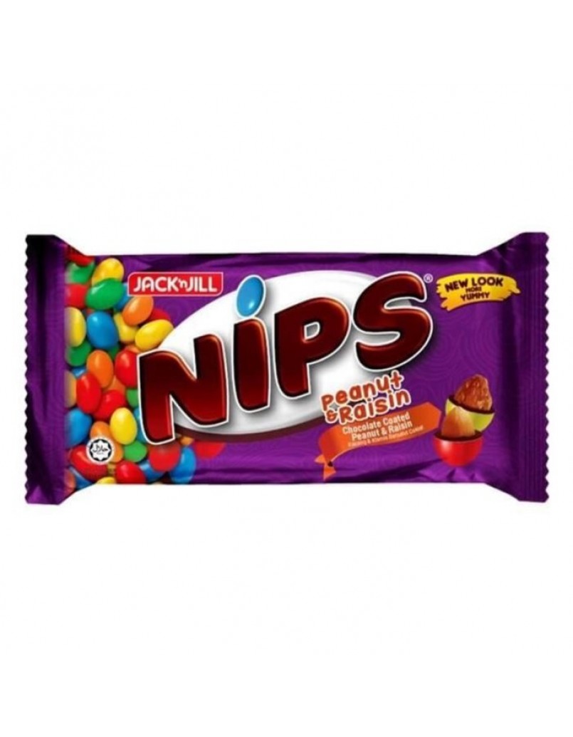 NIPS CHOC COATED(PEANUT&PAISIN) 85G