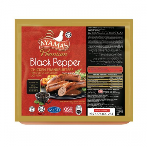 AYAMAS CHICKEN FRANKFURTER BLACK PAPPER 235G