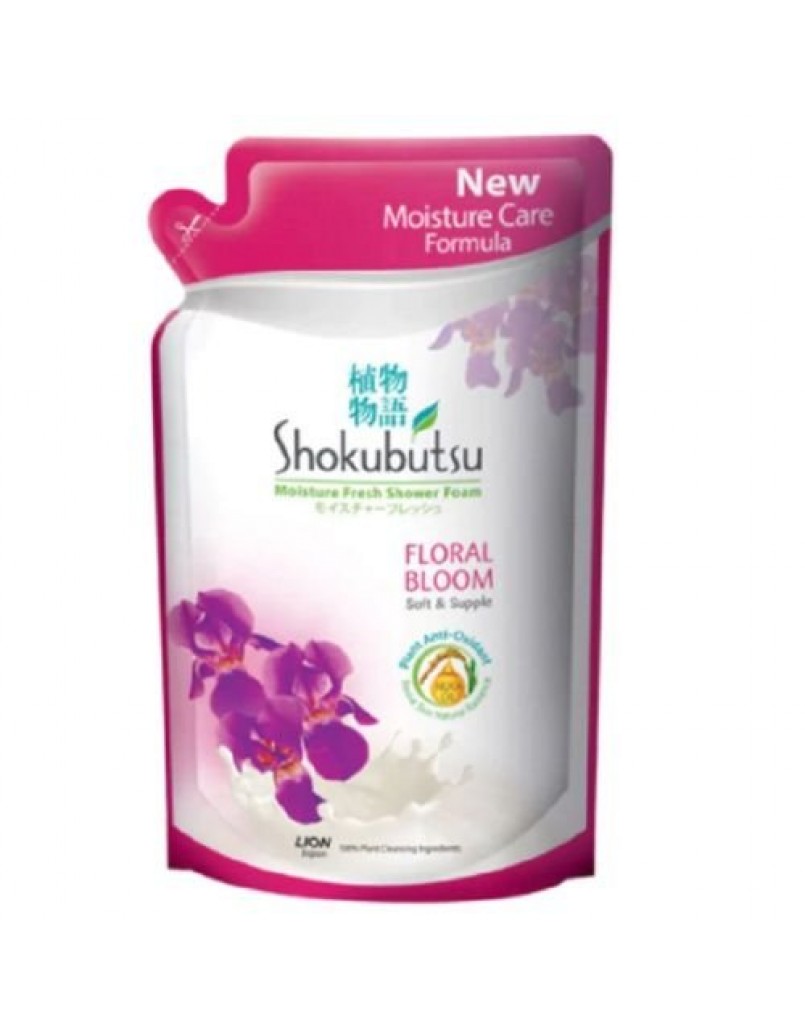 SHOKUBUTSU SHOWER FLORAL 550ML REFILL PACK