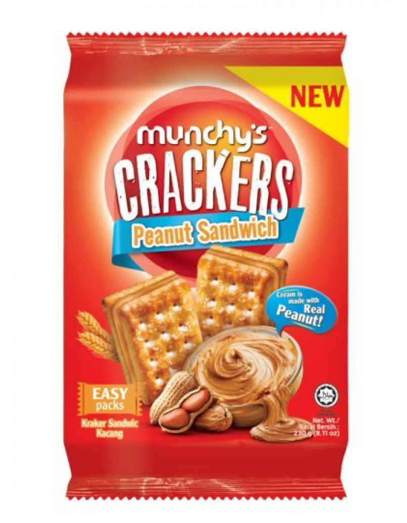 MUNCHY'S CRACKERS PEANUT SANDWICH 230G