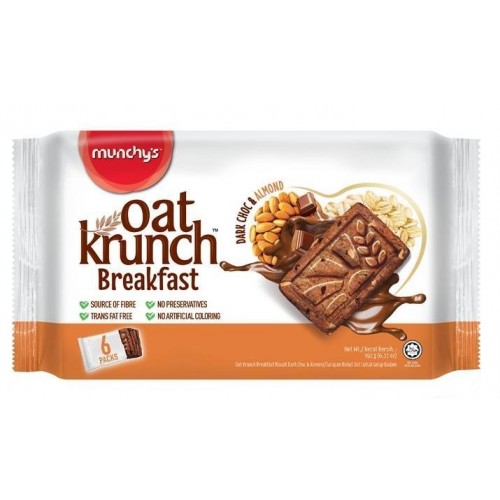 MUNCHY'S OAT KRUNCH BREAKFAST (DARK CHOCO & ALMOND) 192G