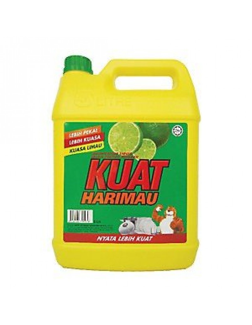 KUAT HARIMAU DISHWASING LIQUID (LIME)  5L