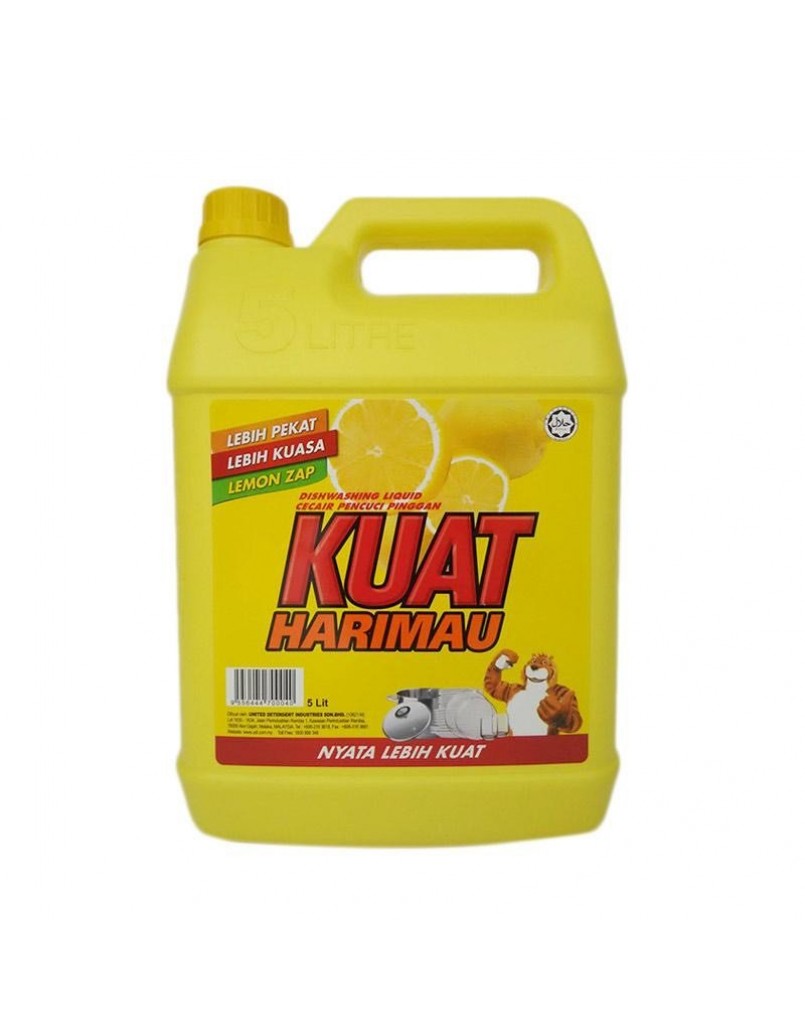 KUAT HARIMAU DISHWASING LIQUID (LEMON) 5L