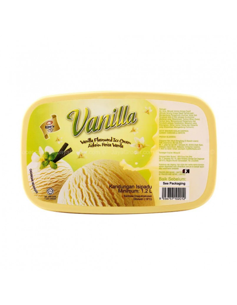 KING'S VANILLA FLV ICE CREAM 1.2L