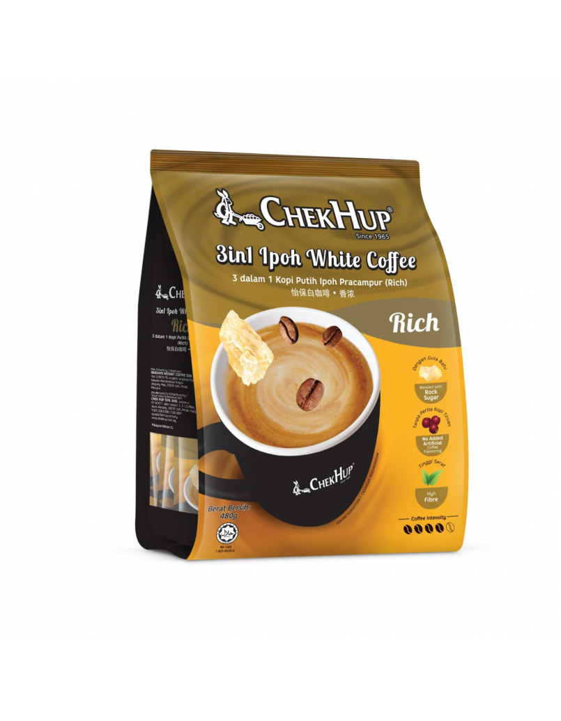 CHEK HUP 3IN1 IPOH WHITE CFE(RICH) 15 X40G