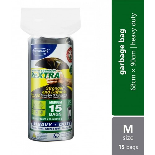 SEKOPLAS REXTRA BLACK PEPELS PESTS (M) 15'S