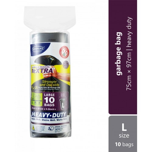 SEKOPLAS REXTRA BLACK PEPELS PESTS (L) 10'S
