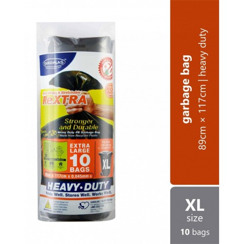 SEKOPLAS REXTRA BLACK PEPELS PESTS (XL) 10'S