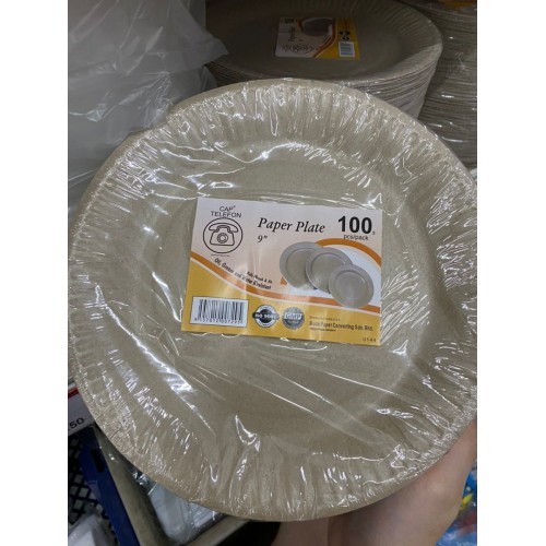 PAPER PLATE 9'' 100PCS