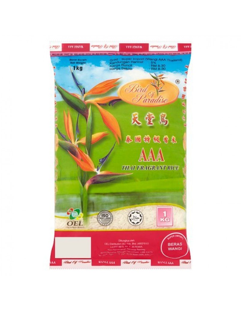 BIRD OF PARADISE THAI FRAGRANT RICE 1KG