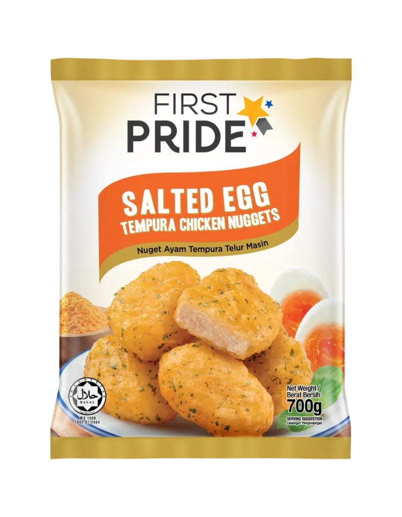 FIRST PRIDE SALTED EGG TEMPURA CHICKEN NUGGET 800G