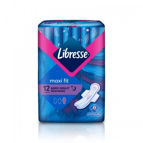 LIBRESSE MAXI NIGHT WING 32CM 12'S