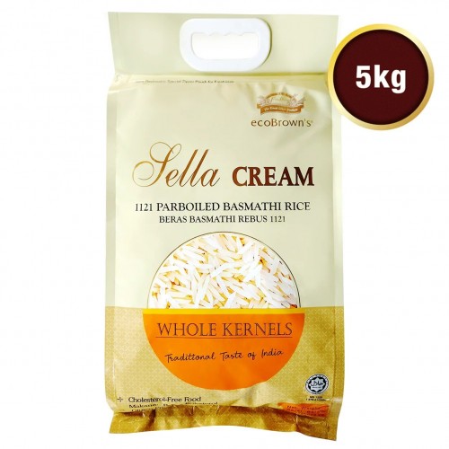 ECOBROWN'S SELLA CREAM PARBOILED BASMATHI 5KG