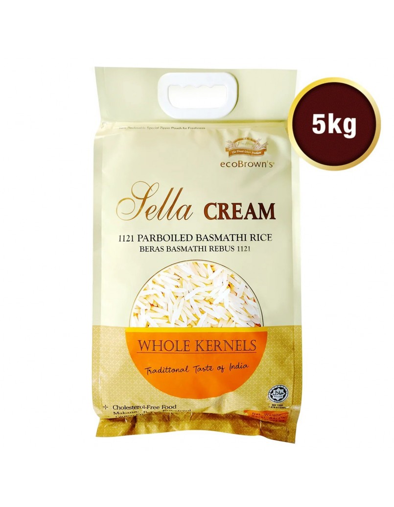 ECOBROWN'S SELLA CREAM PARBOILED BASMATHI 5KG